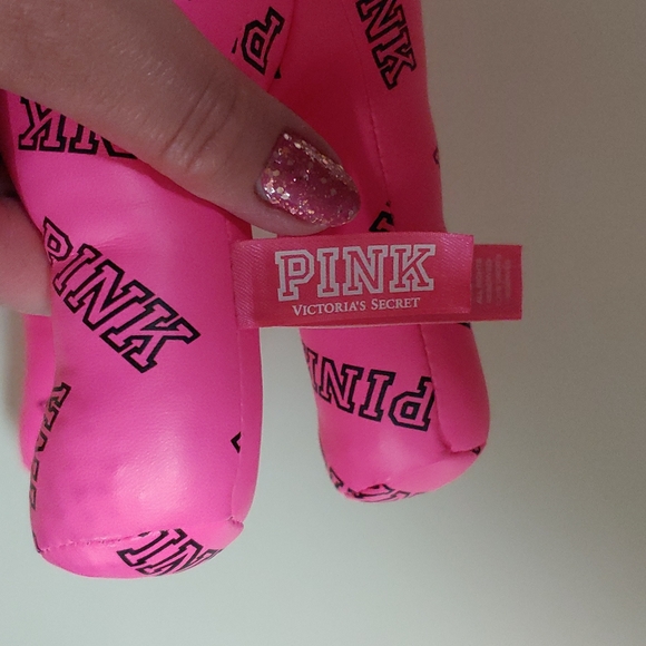 PINK Victoria's Secret Large Hot Pink Stuffed Dog - Picture 11 of 14